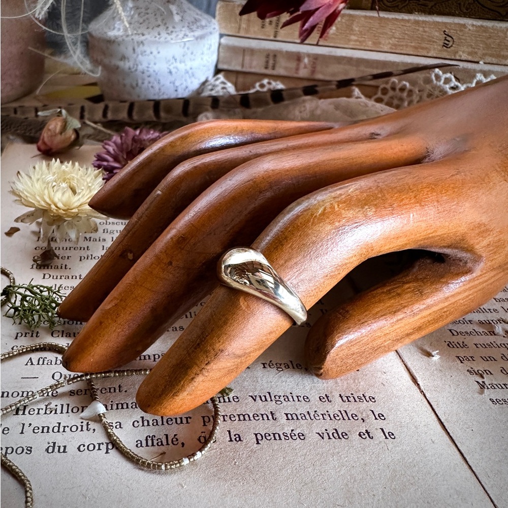 Frontera Solid Brass Signet Ring - image 1